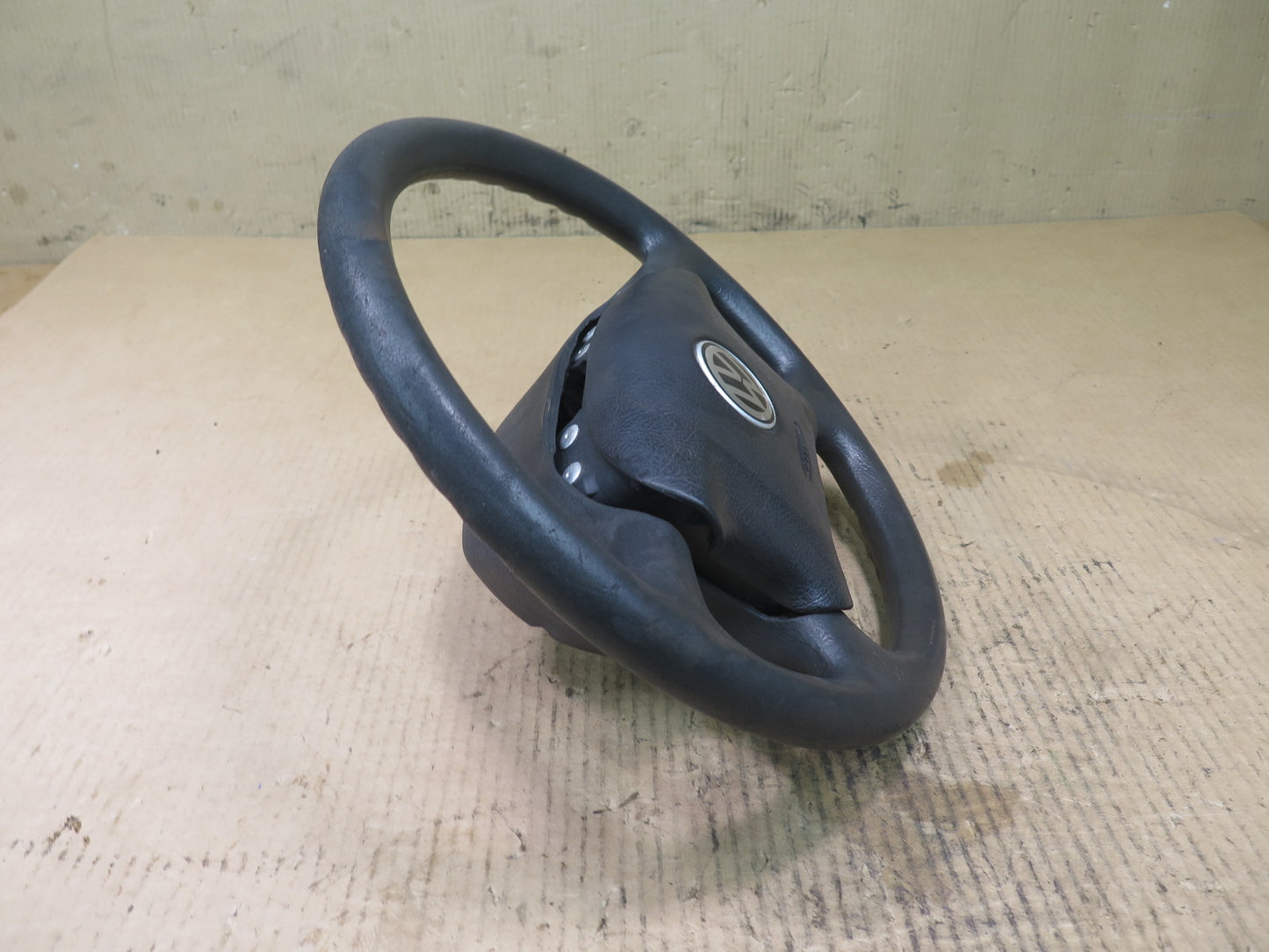 99-03 VW EUROVAN T4 LEATHER STEERING WHEEL w/ SRS MODULE OEM