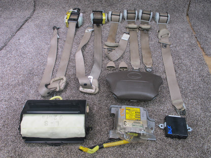 1998-2002 Lexus LX470 Front Driver &Passenger SRS Air Bags + 6 Seat Belts OEM