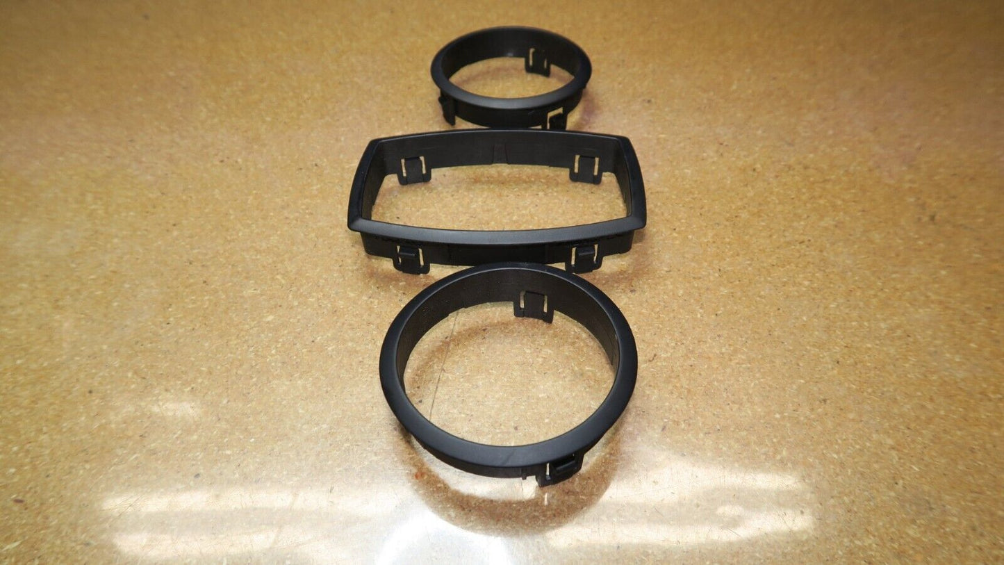 03-08 BMW E85 Z4 A/C Heater Climate Control Bezel Trim Cover Frame Set of 3
