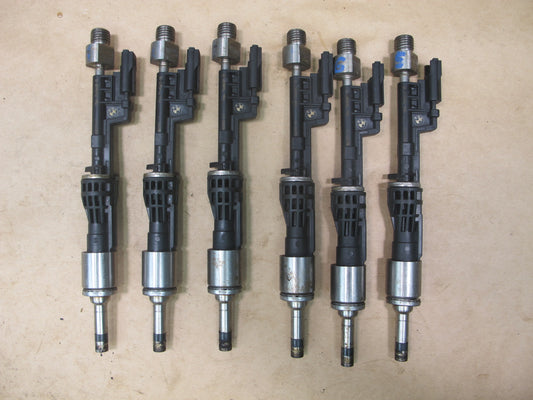 10-13 BMW E90 E92 E93 3.0L 335i N55 Set of 6 Engine Fuel Rail Injector 7568607