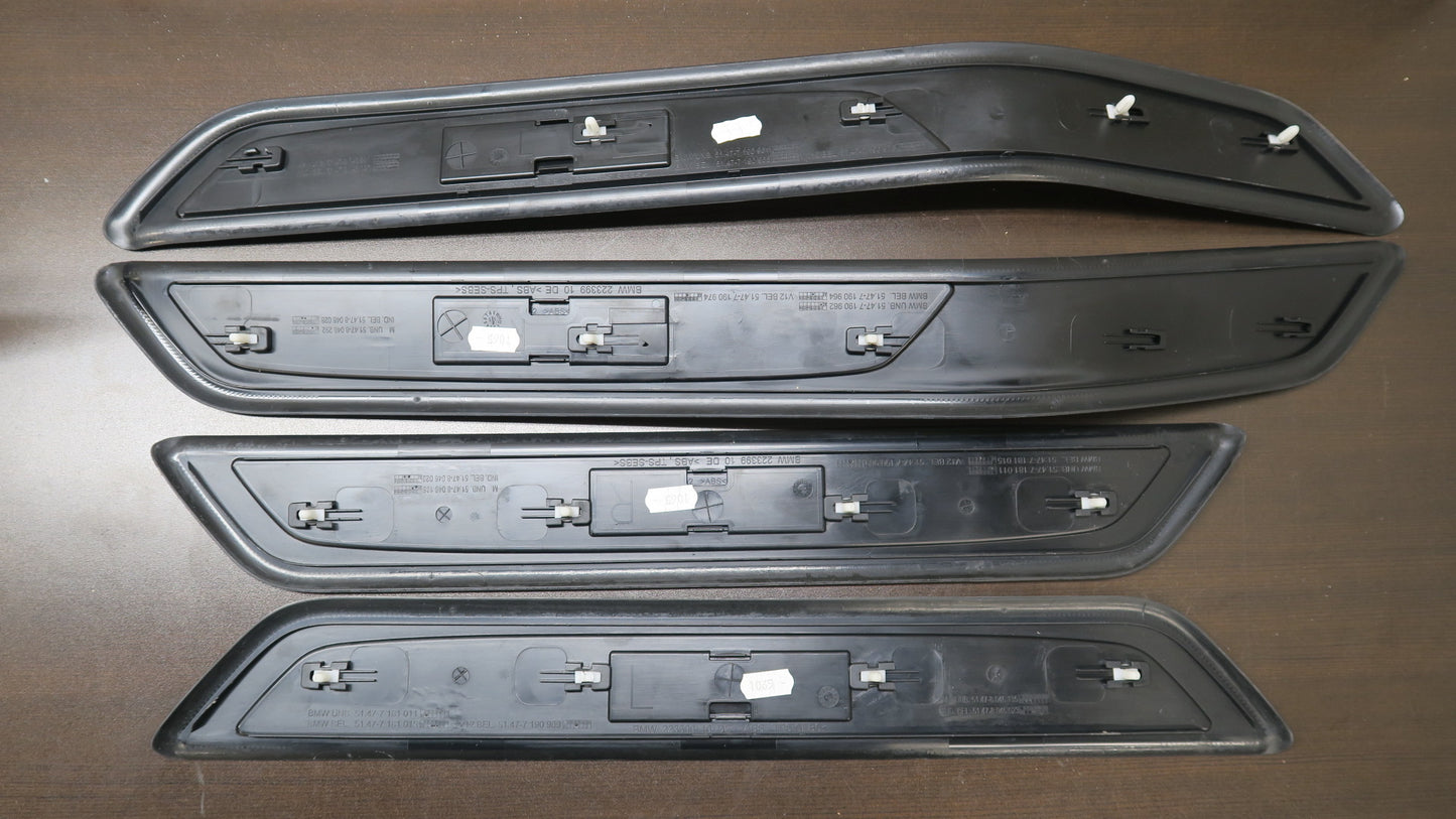 2009-2015 BMW 750Li F02 7-Series Long M Package Door Sill Entrance Cover Set OEM