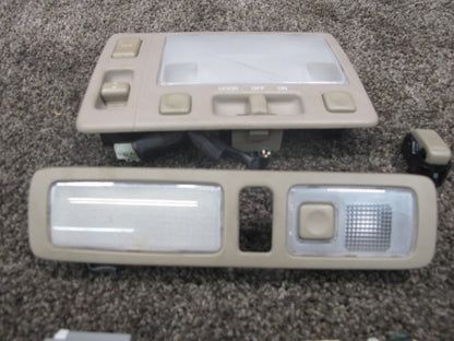 95-97 LEXUS UCF20 LS400 SET OF 3 FRONT & REAR OVERHEAD INTERIOR LIGHT LAMP OEM