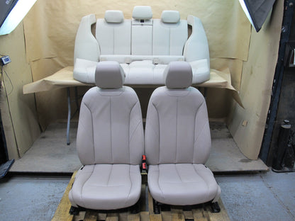 12-18 BMW F30 3-SERIES FRONT & REAR COMPLETE LEATHER SEAT SET OEM