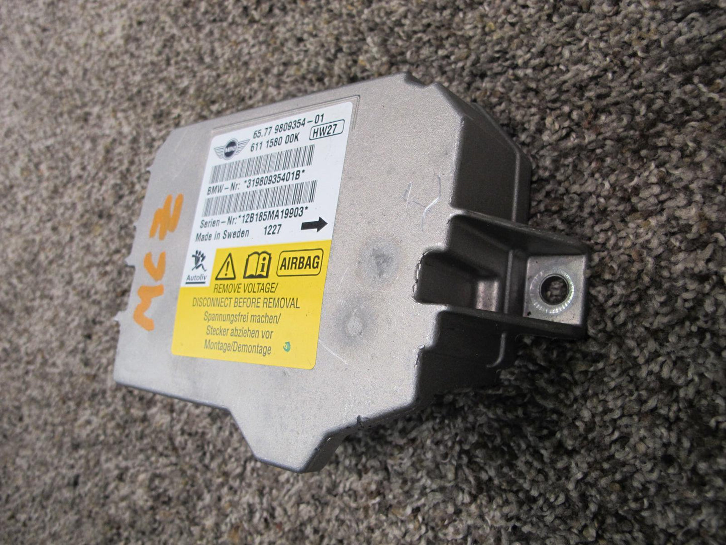 2010-2016 Mini Countryman SRS Air Bag Control Module OEM