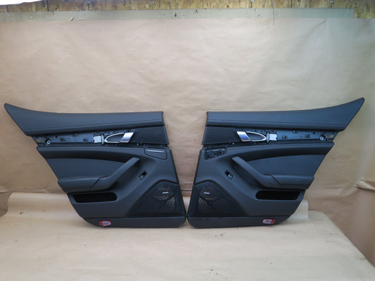 2010-2016 PORSCHE PANAMERA 970 REAR DOOR INTERIOR TRIM COVER PANEL SET OF 2