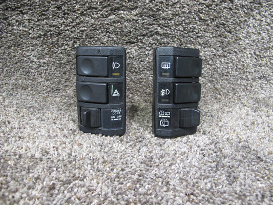 84-89 NISSAN Z31 SET OF 2 DASH FOG LIGHT HAZARD CRUISE DEFROST SWITCH OEM