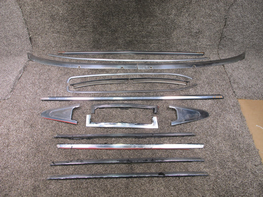 84-86 NISSAN Z31 300ZX 2+0 SET OF 17 EXTERIOR CHROME TRIM MOLDING STRIP OEM