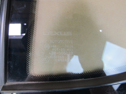 08-16 LEXUS UVF46 LS600h LS460 REAR LEFT DOOR FIXED CORNER GLASS WINDOW OEM