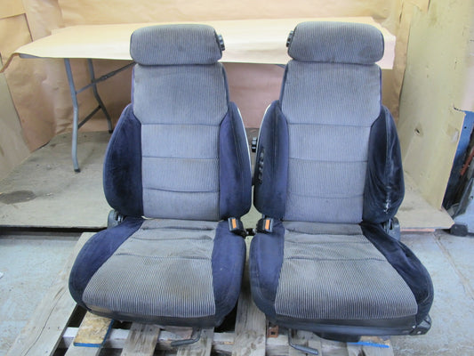 84-86 NISSAN Z31 300ZX 2+0 SET OF 2 FRONT LEFT & RIGHT CLOTH SEAT OEM