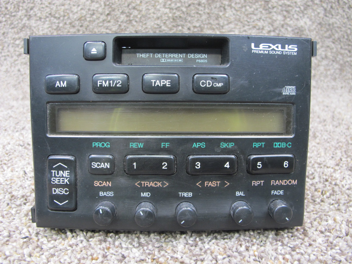 97-98 LEXUS UZZ30 SC300 SC400 CASSETTE RADIO CD PLAYER RECEIVER HEAD UNIT OEM