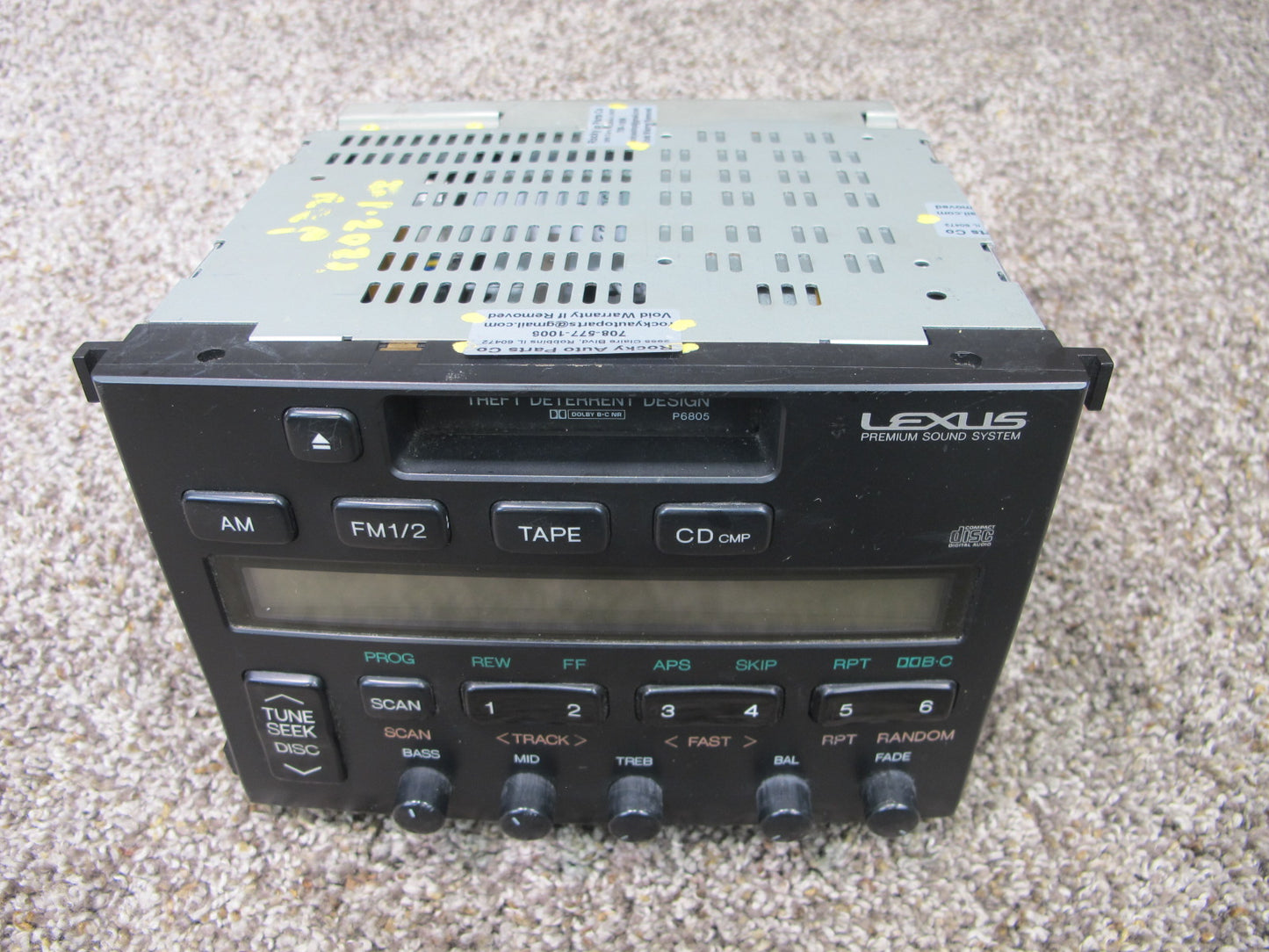 97-98 LEXUS UZZ30 SC300 SC400 CASSETTE RADIO CD PLAYER RECEIVER HEAD UNIT OEM