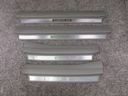 01-06 LEXUS UCF30L LS430 SET OF 4 FRONT & REAR DOOR SCUFF SILL PLATE TRIM OEM