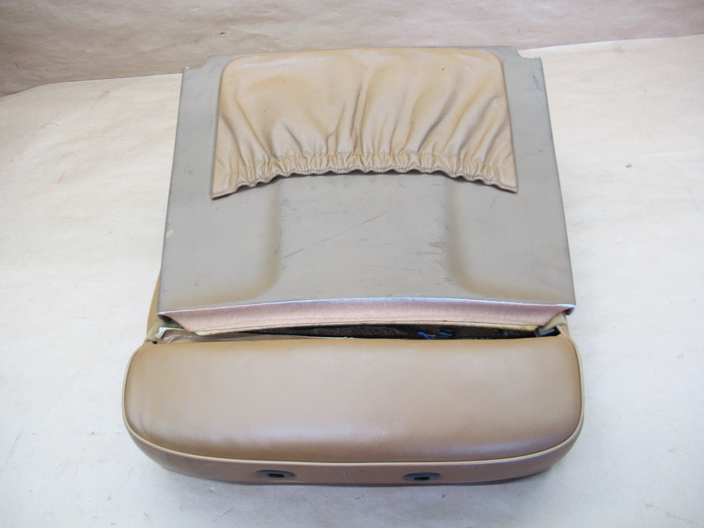 94-99 MERCEDES W140 S-CLASS FRONT LEFT SEAT UPPER BACKREST LEATHER CUSHION OEM