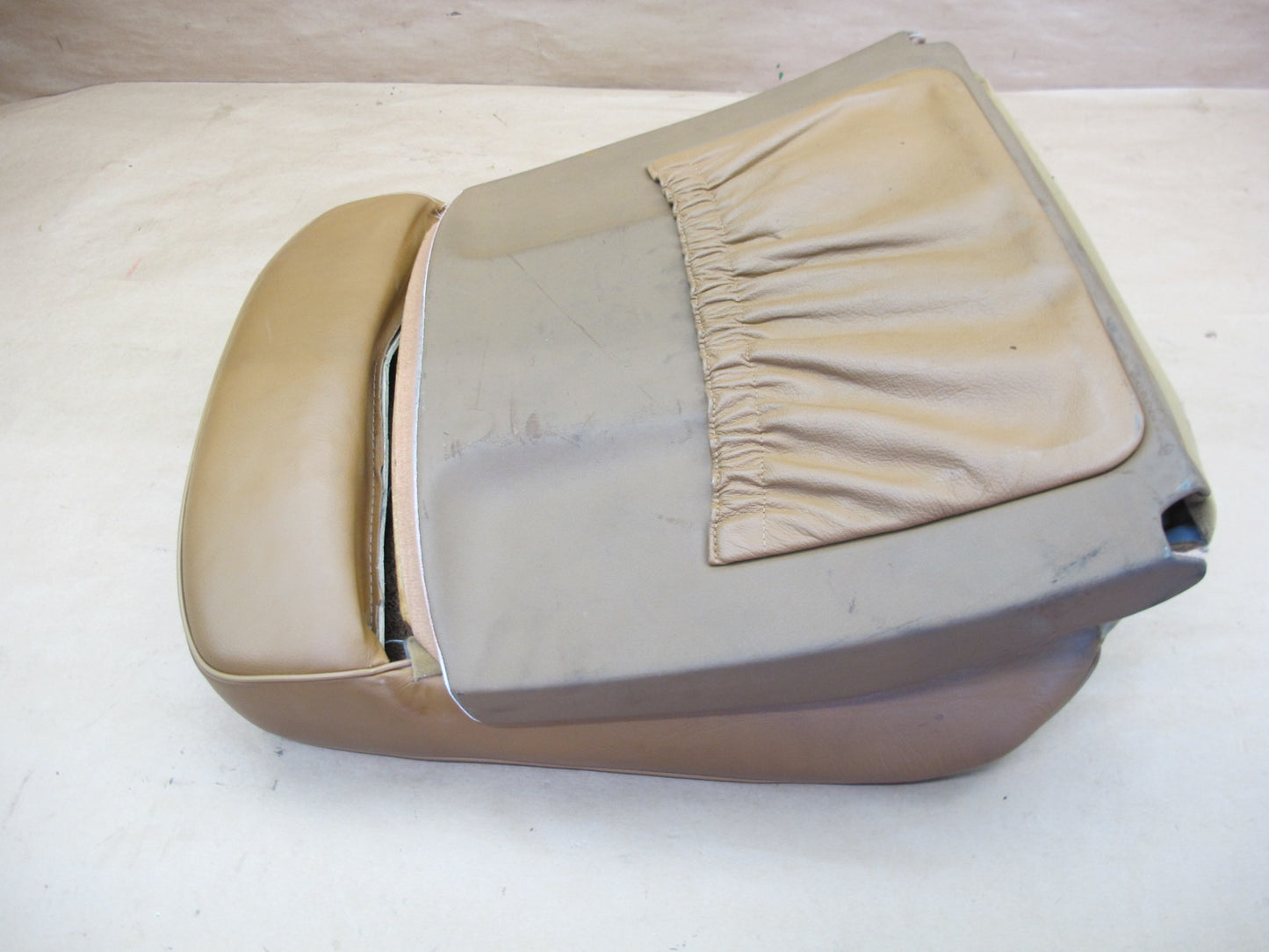 94-99 MERCEDES W140 S-CLASS FRONT LEFT SEAT UPPER BACKREST LEATHER CUSHION OEM