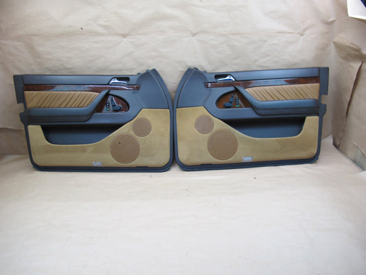 95-96 MERCEDES W140 S-CLASS SET OF 2 FRONT DOOR INTERIOR TRIM COVER PANEL OEM