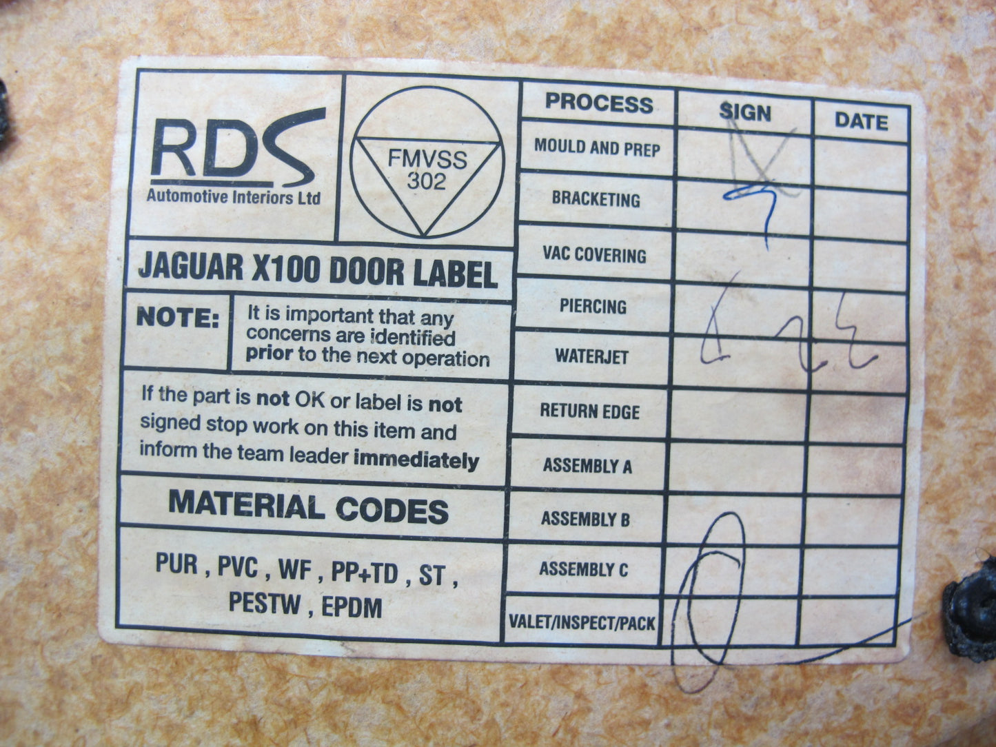 97-06 JAGUAR X100 XK8 CONVERTIBLE LEATHER INTERIOR DOOR & QUARTER TRIM PANEL