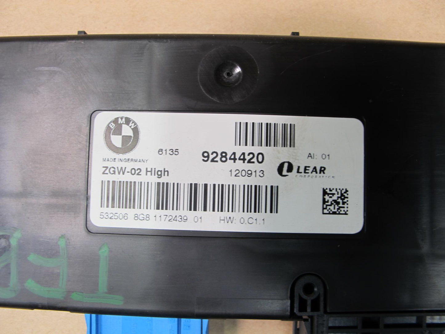 11-16 BMW F07 F10 F11 5-SERIES CENTRAL GATEWAY CONTROL MODULE 9284420 OEM