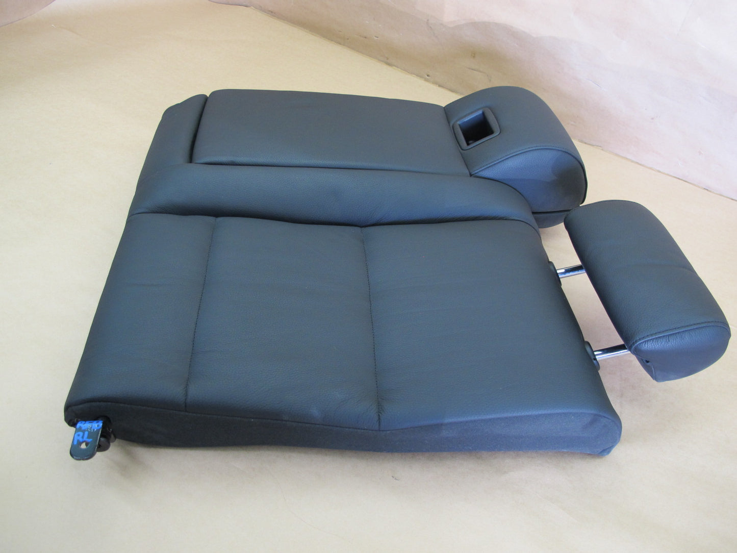 04-10 BMW E60 SEDAN REAR LEFT SIDE BACK REST UPPER SEAT CUSHION BLACK OEM