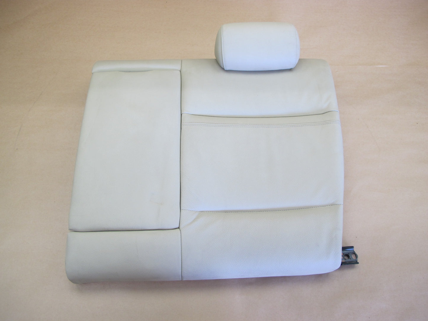 07-11 BMW E92 REAR LEFT DRIVER SIDE UPPER SEAT LEATHER CUSHION BEIGE OEM