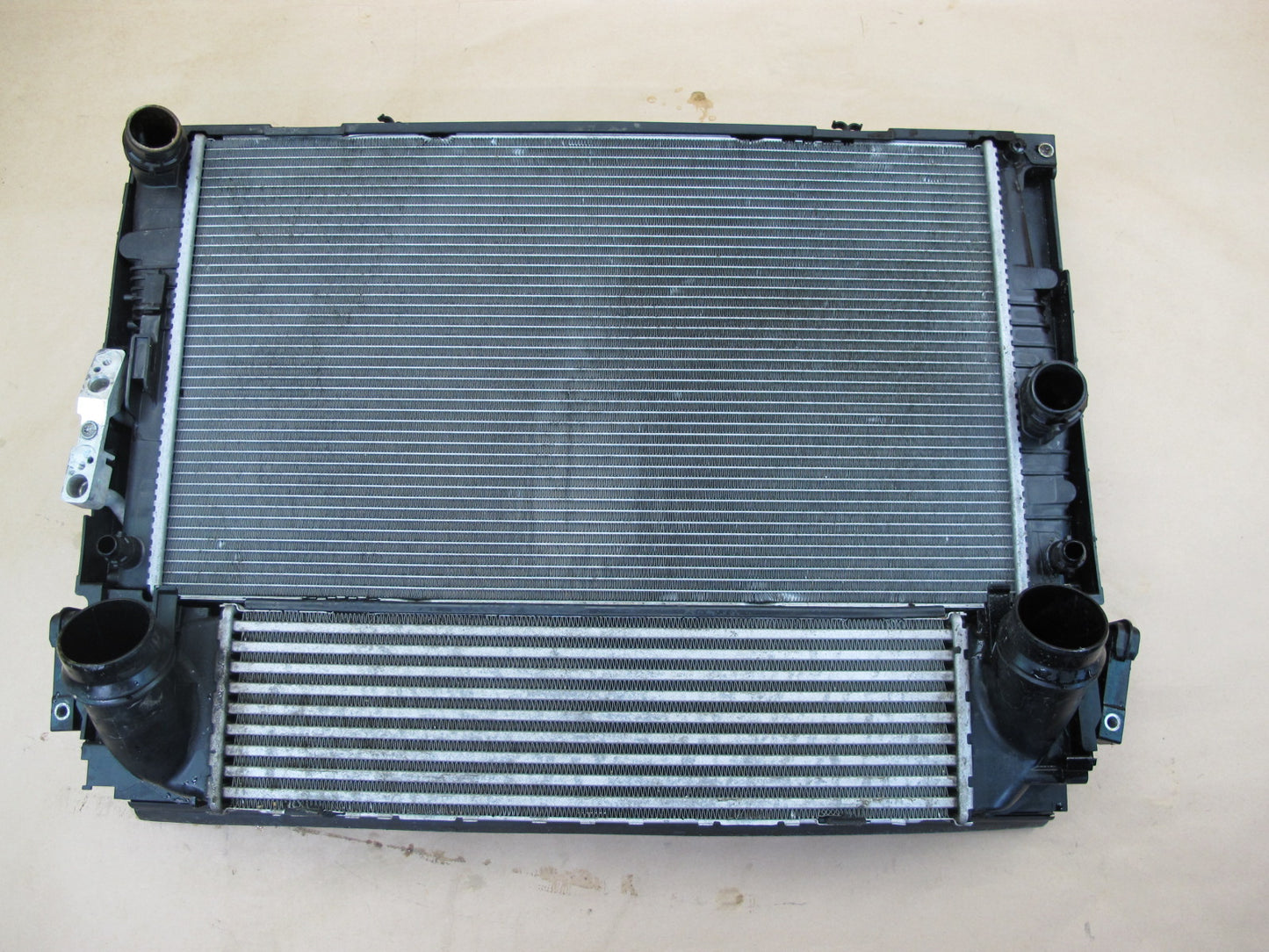 12-16 BMW F30 N55 ENGINE RADIATOR A/C CONDENSER OIL COOLER ASSEMBLY OEM