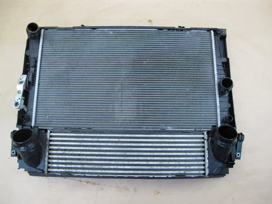 12-16 BMW F30 N55 ENGINE RADIATOR A/C CONDENSER OIL COOLER ASSEMBLY OEM