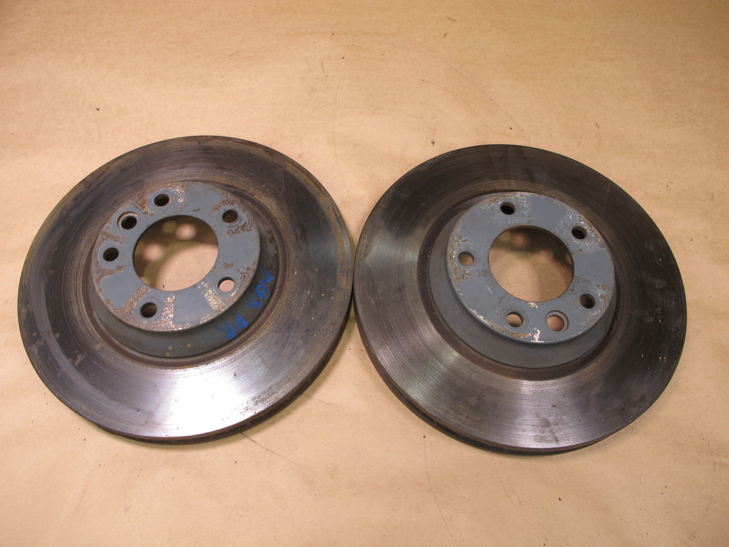 11-15 AUDI 4L Q7 3.0L AWD SET OF 2 FRONT 350mm BRAKE  DISC ROTOR OEM