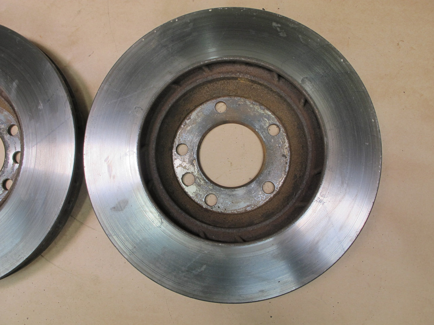 11-15 AUDI 4L Q7 3.0L AWD SET OF 2 FRONT 350mm BRAKE  DISC ROTOR OEM