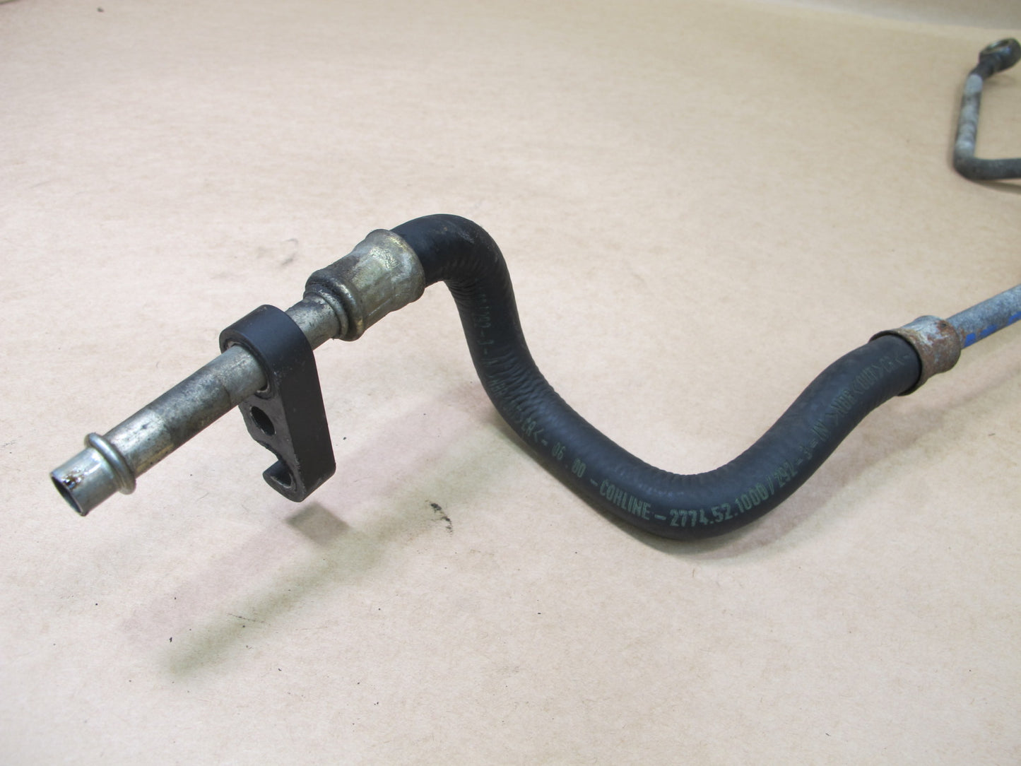 97-03 BMW E39 540i M62 SET OF 2 POWER STEERING HOSE PIPE LINE OEM