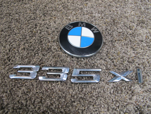 07-11 BMW E90 3-SERIES 335XI REAR TRUNK HATCH DECK LID EMBLEM LOGO SET OEM