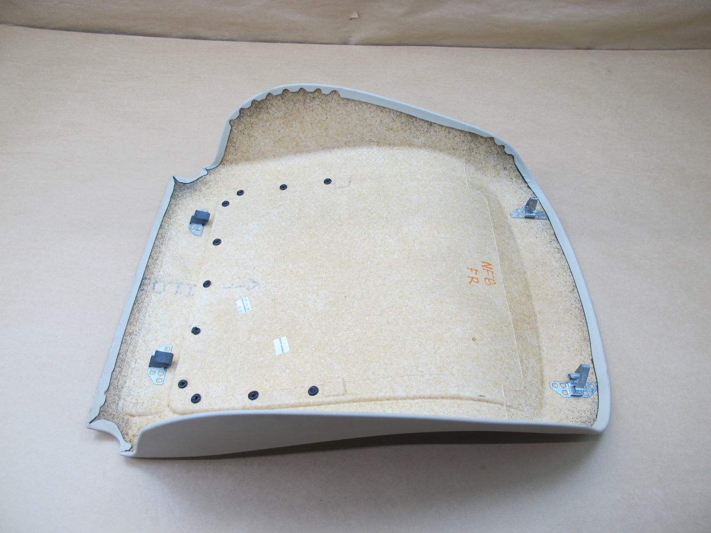 04-10 BMW E60 E61 FRONT RIGHT PASS SIDE SEAT BACK PANEL COVER TRIM BEIGE OEM