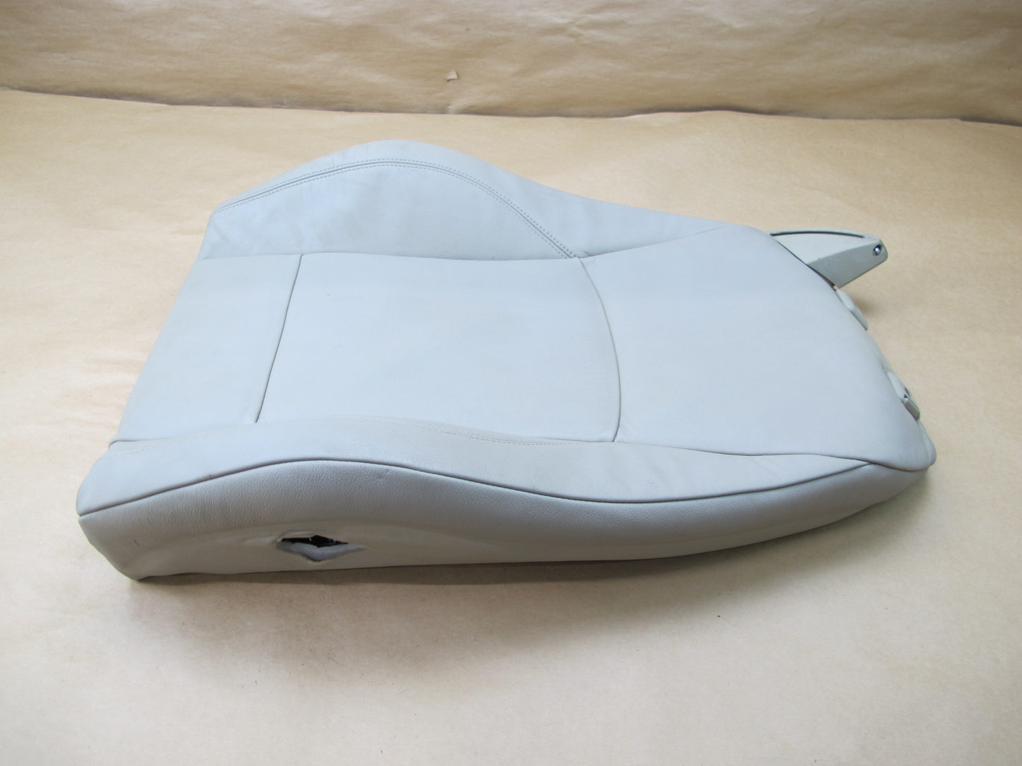 03-08 BMW E85 Z4 FRONT RIGHT SEAT UPPER BACKREST LEATHER CUSHION BEIGE OEM