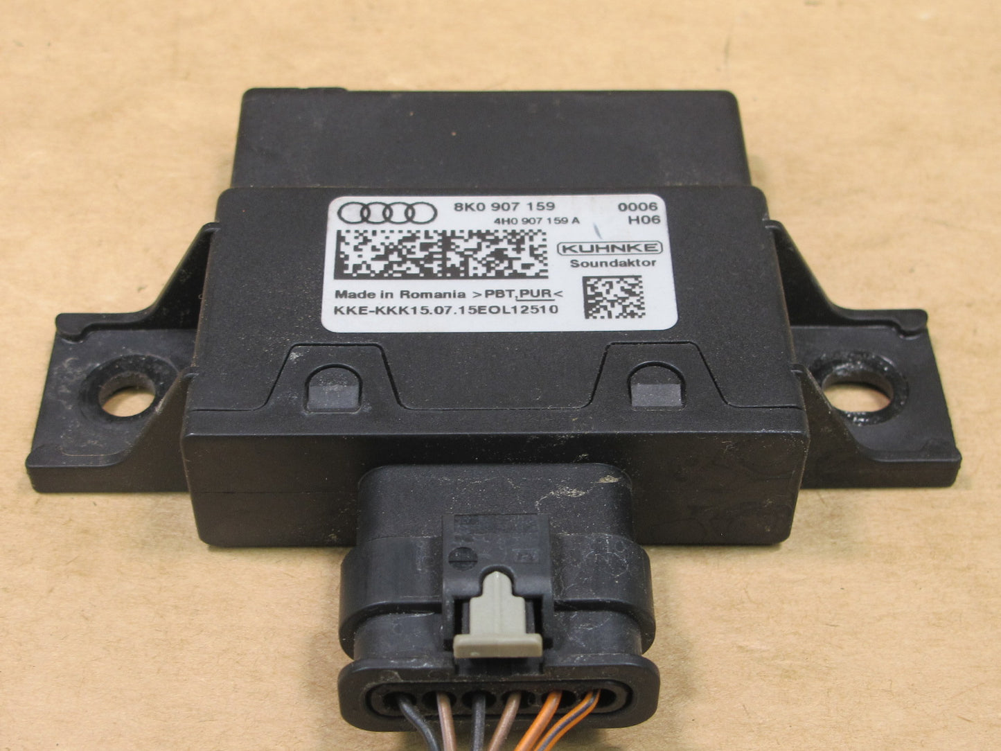 13-16 AUDI B8 A4 S4 IMPACT SOUND CONTROL MODULE UNIT 8K0907159A OEM