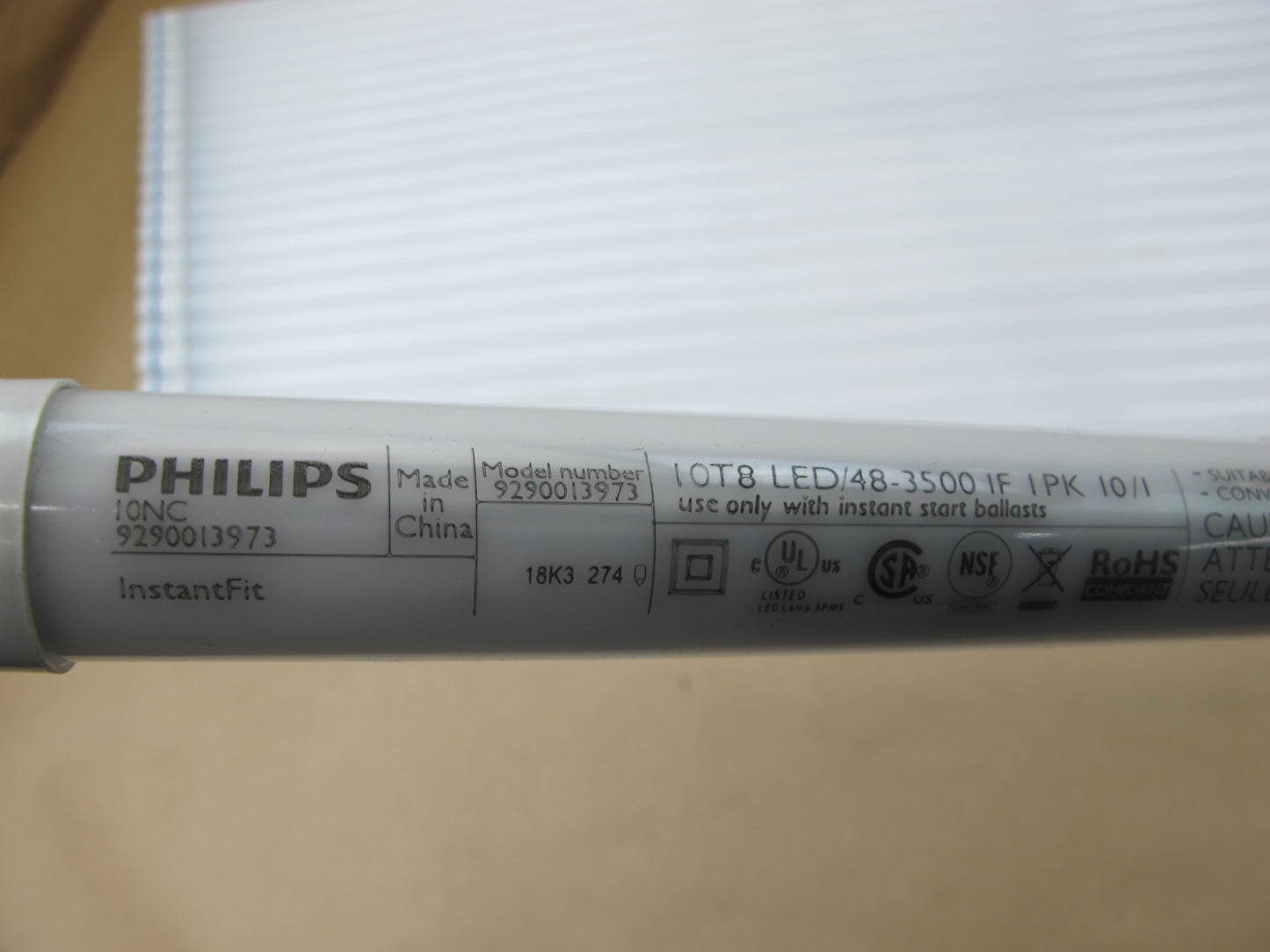 PHILIPS LED LAMP 4 FOOT 10T8 LED/48-3500 IF 1PK 10/1 3500K SET OF 24