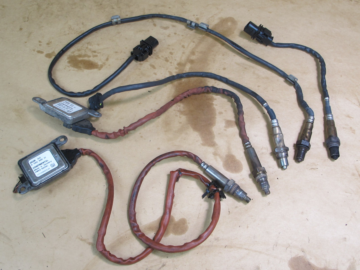 14-18 BMW F30 328d 328dx DIESEL NITROGEN OXIDE NOX SENSOR O2 LAMBDA SENSOR SET