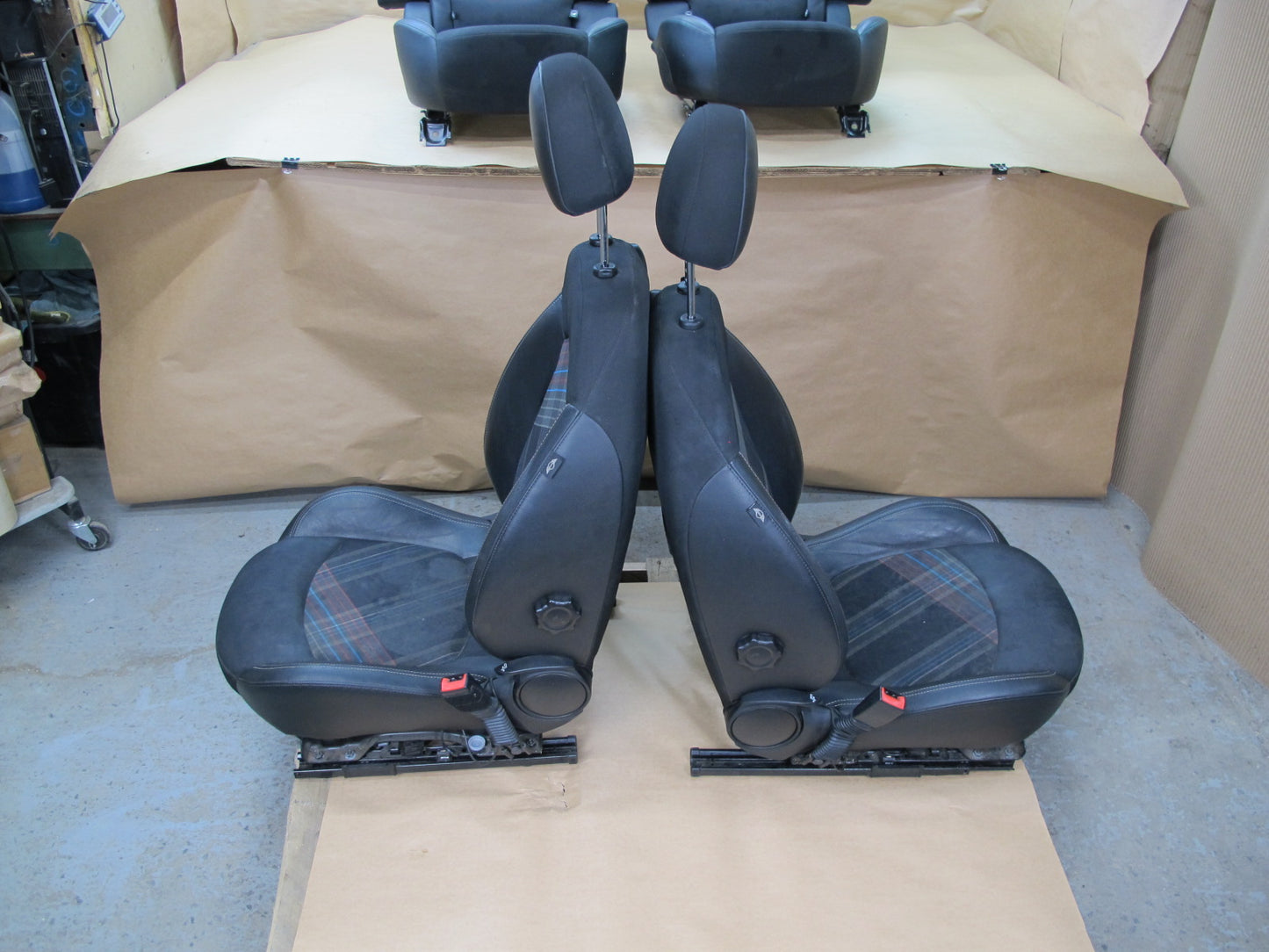 13-16 MINI COOPER S R61 PACEMAN FRONT & REAR LEATHER SEAT SET OEM