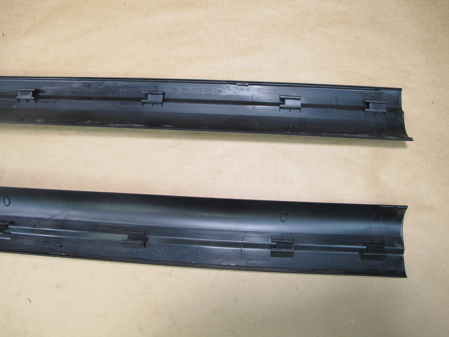 01-06 BMW E46 3-SERIES CONVERTIBLE SET OF 2 DOOR SCUFF SILL TRIM PANEL OEM