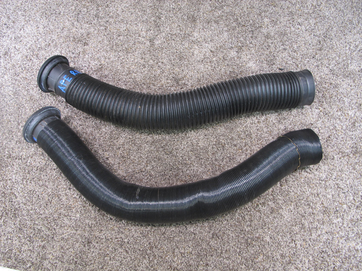 1984-1995 PORSCHE 928 S INTERIOR DASHBOARD AIR DUCT HOSE PIPE BLACK SET