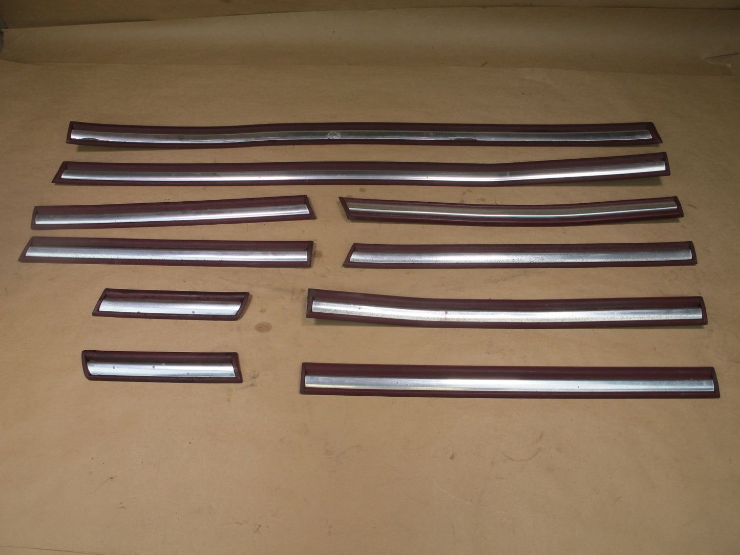 92-97 FORD F-150 EXT CAB FRONT & REAR EXTERIOR BODY MOLDING TRIM SET OF 10 OEM