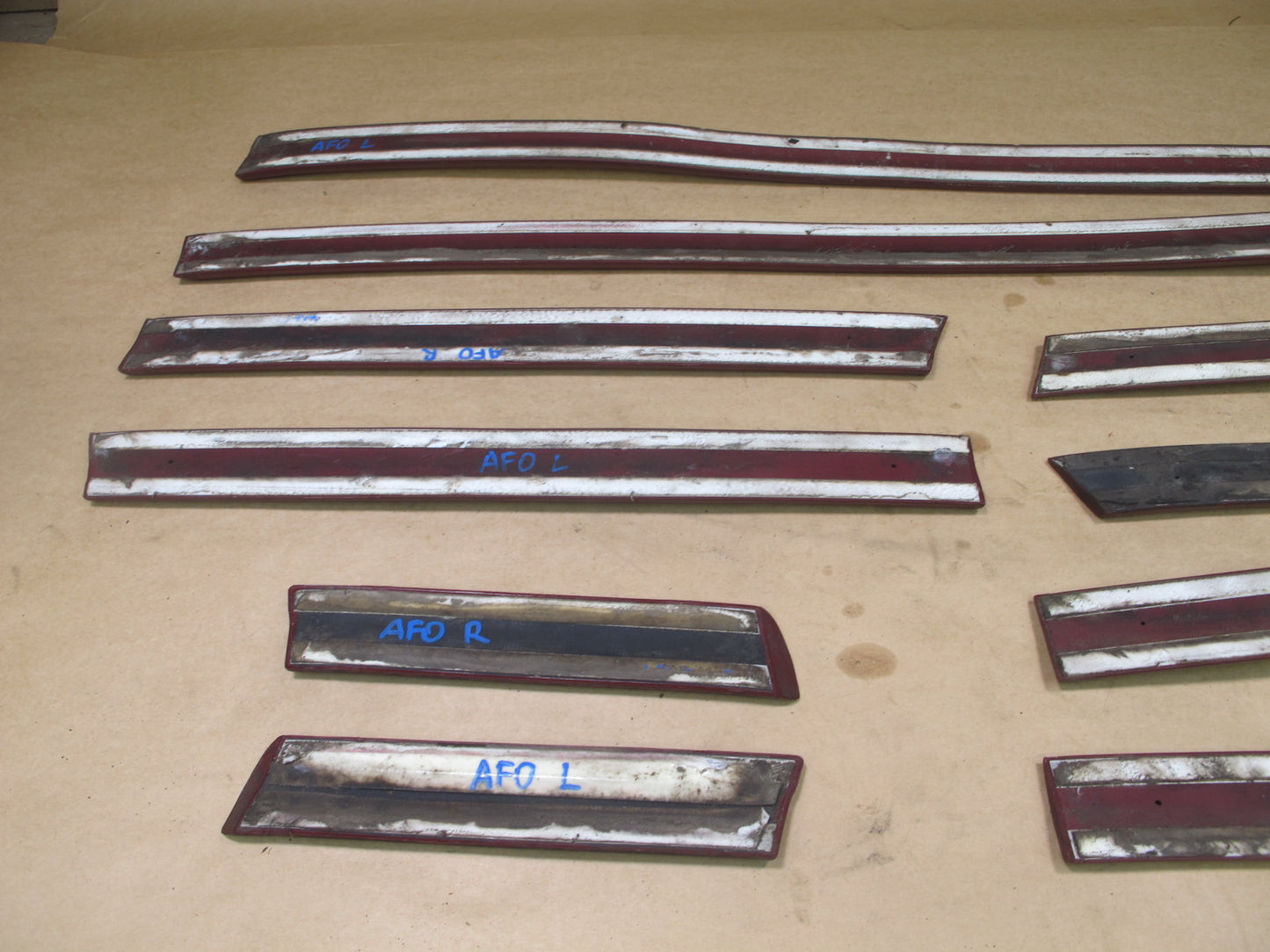 92-97 FORD F-150 EXT CAB FRONT & REAR EXTERIOR BODY MOLDING TRIM SET OF 10 OEM