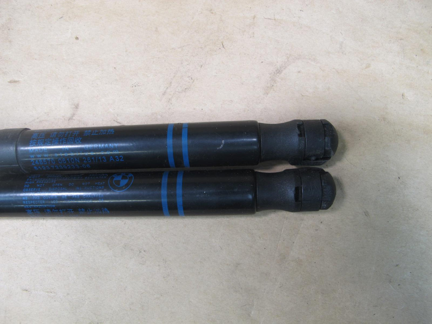 14-16 BMW F30 F31 F34 F32 F33 F36 SET OF 2 FRONT HOOD STRUT SHOCK SUPPORT OEM