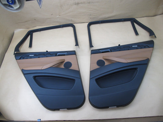 2008-2014 BMW E71 E72 X6 REAR LEFT RIGHT DOOR INTERIOR TRIM COVER PANEL SET OF 2