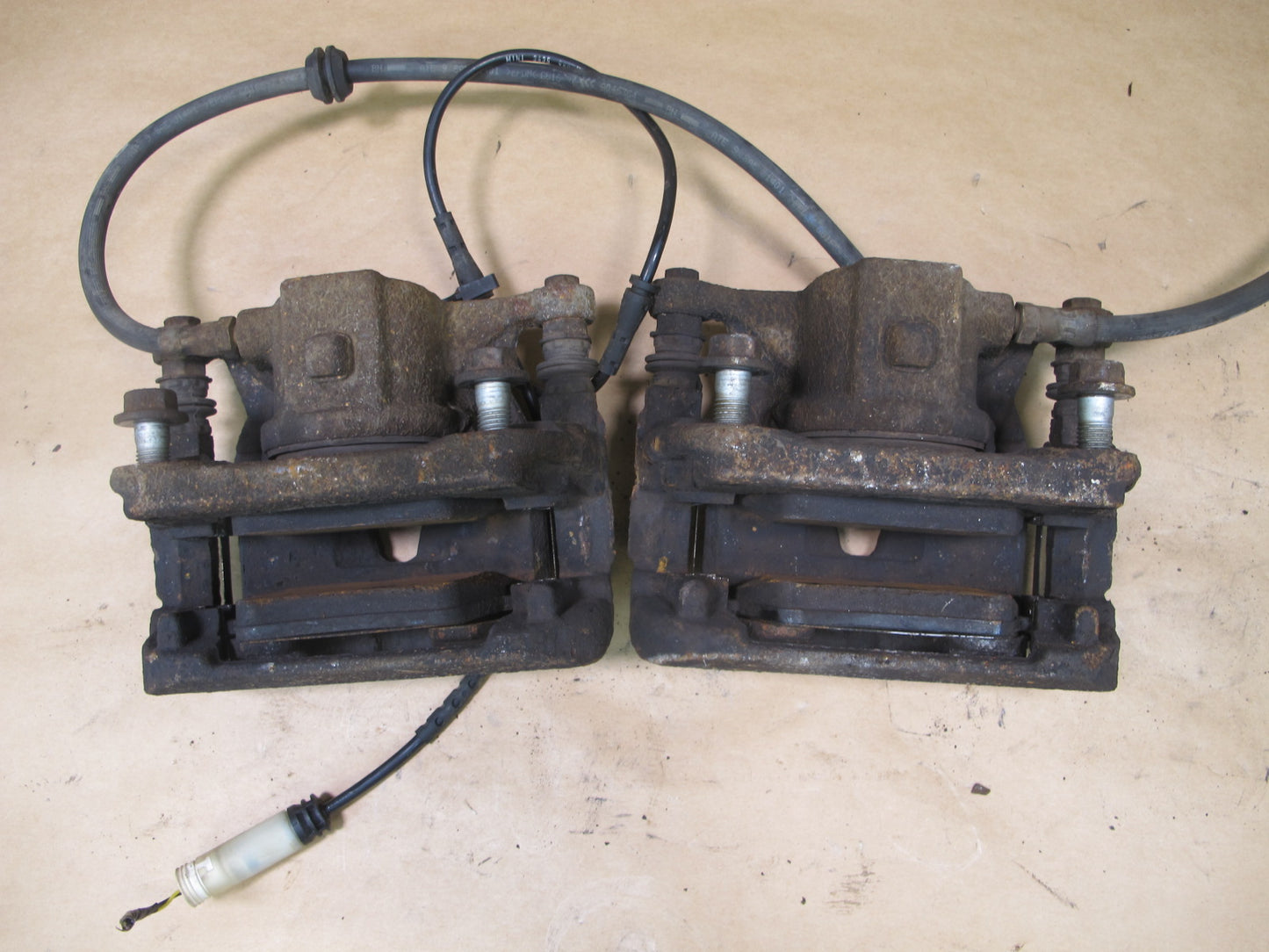 11-16 MINI COOPER S R61 R60 COUNTRYMAN SET OF 2 FRONT BRAKE CALIPER OEM