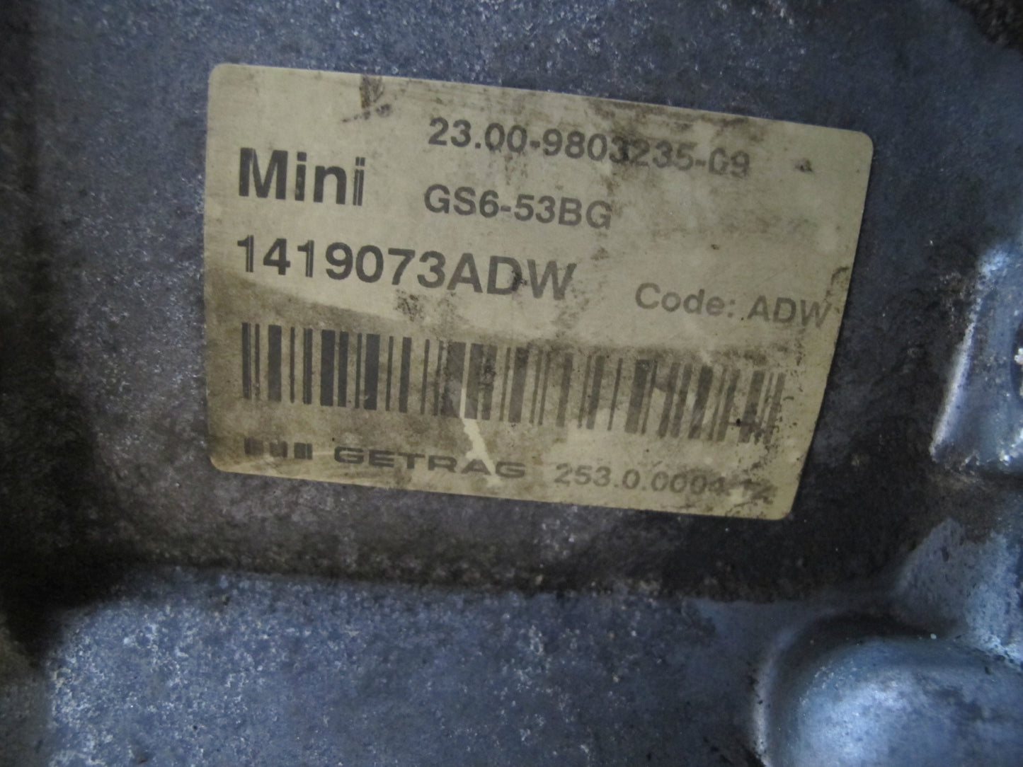 13-16 MINI COOPER S R60 R61 AWD GS6-53BG MANUAL TRANSMISSION 9803235 OEM