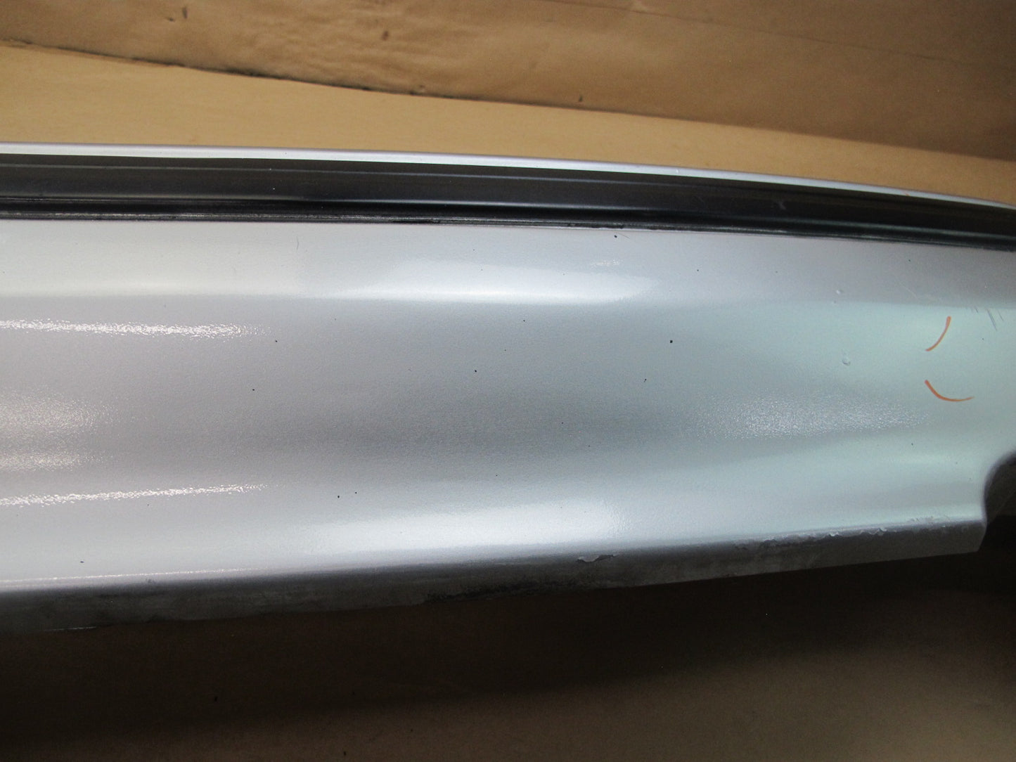 86-88 MAZDA RX7 COUPE REAR BUMPER COVER DUAL EXHAUST CUTOUT ARCTIC SILVER OEM