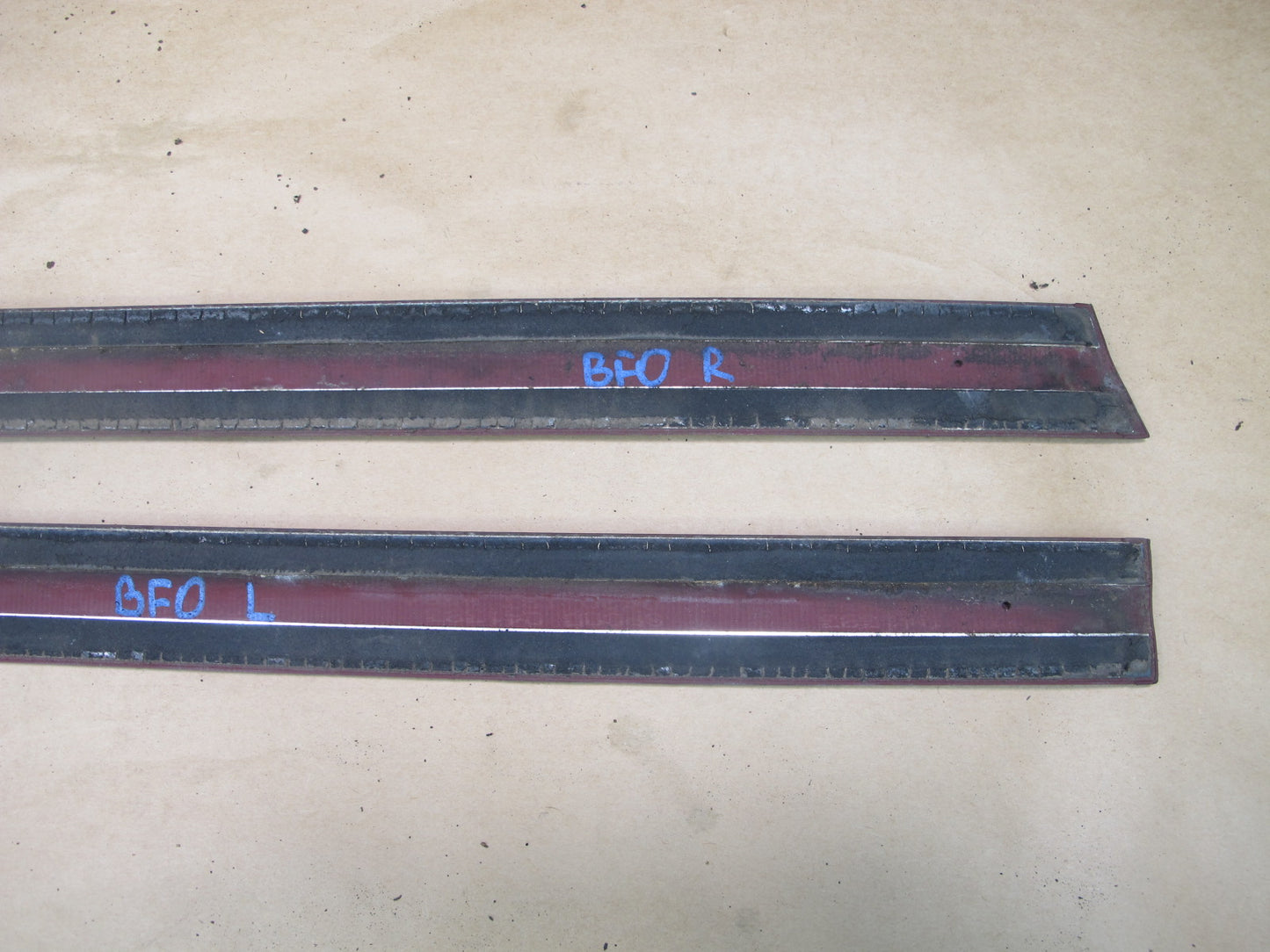 92-97 FORD F-150 SUPER CAB FRONT REAR EXTERIOR BODY MOLDING TRIM SET OF 10 OEM