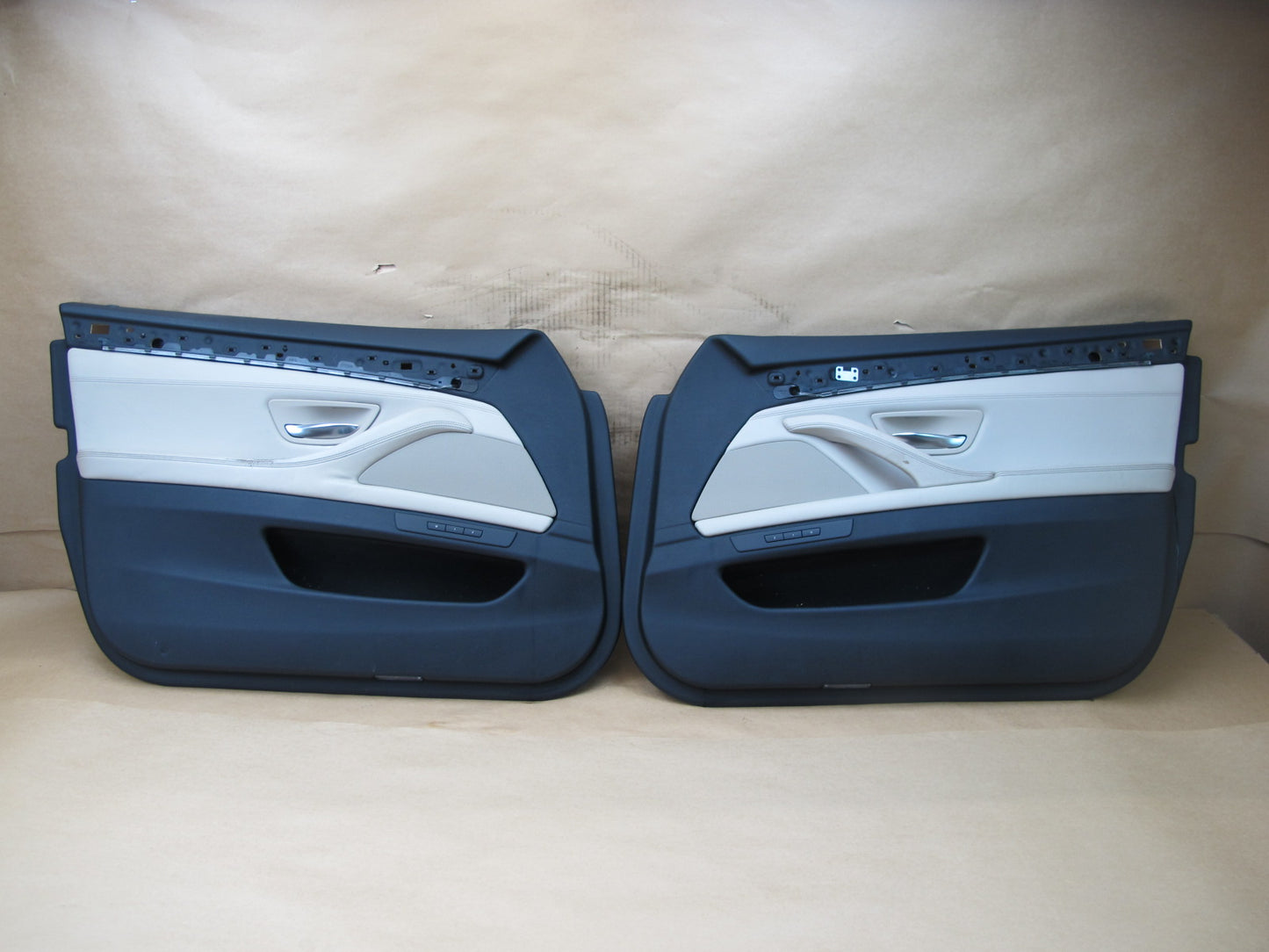 11-16 BMW F10 5-SERIES SET OF 2 FRONT LEFT & RIGHT DOOR INTERIOR PANEL NAPPA