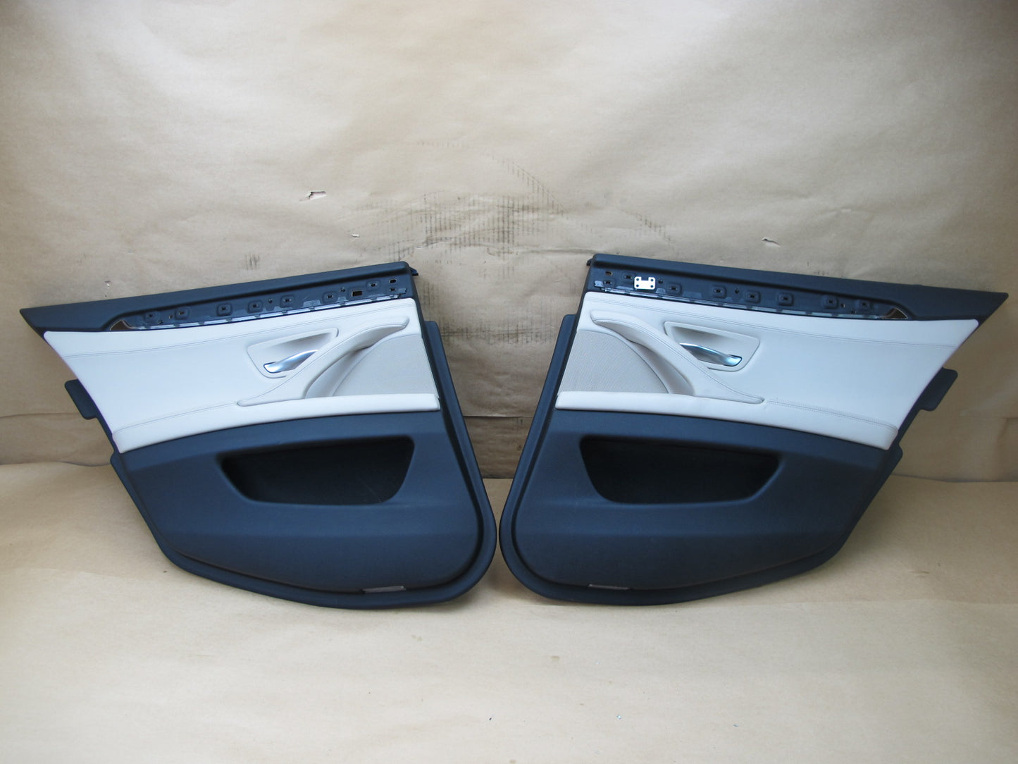 11-16 BMW F10 5-SERIES SET OF 2 REAR LEFT & RIGHT DOOR INTERIOR PANEL NAPPA