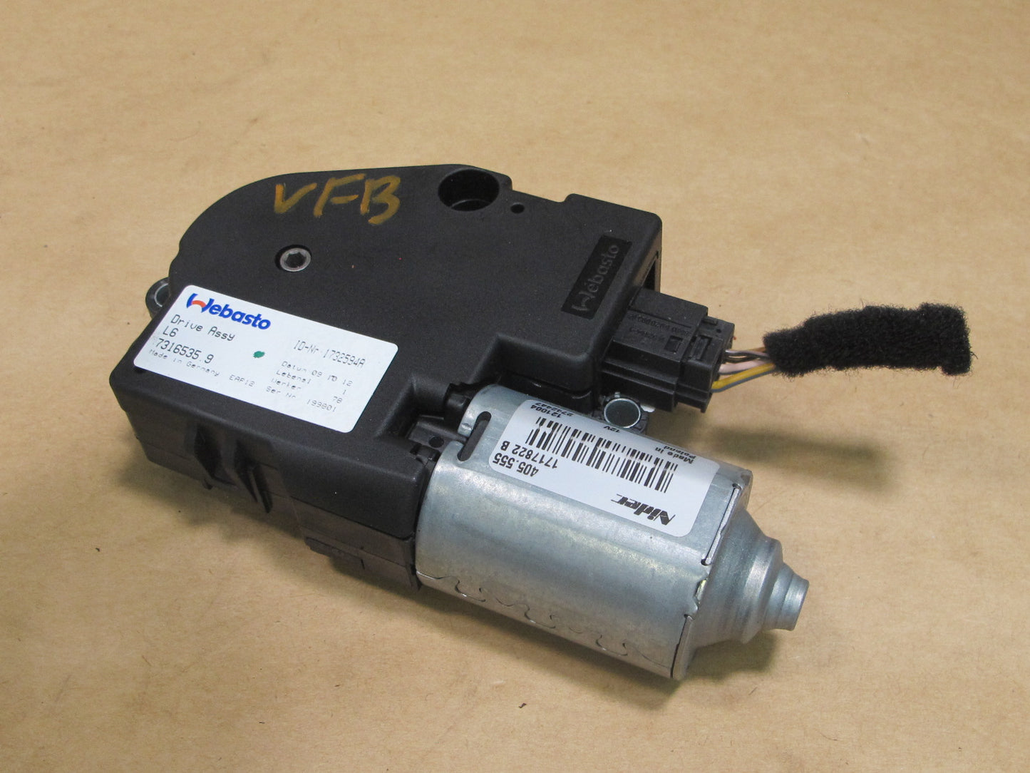 11-16 BMW F10 5-SERIES SUNROOF MOTOR DRIVE UNIT 7316535