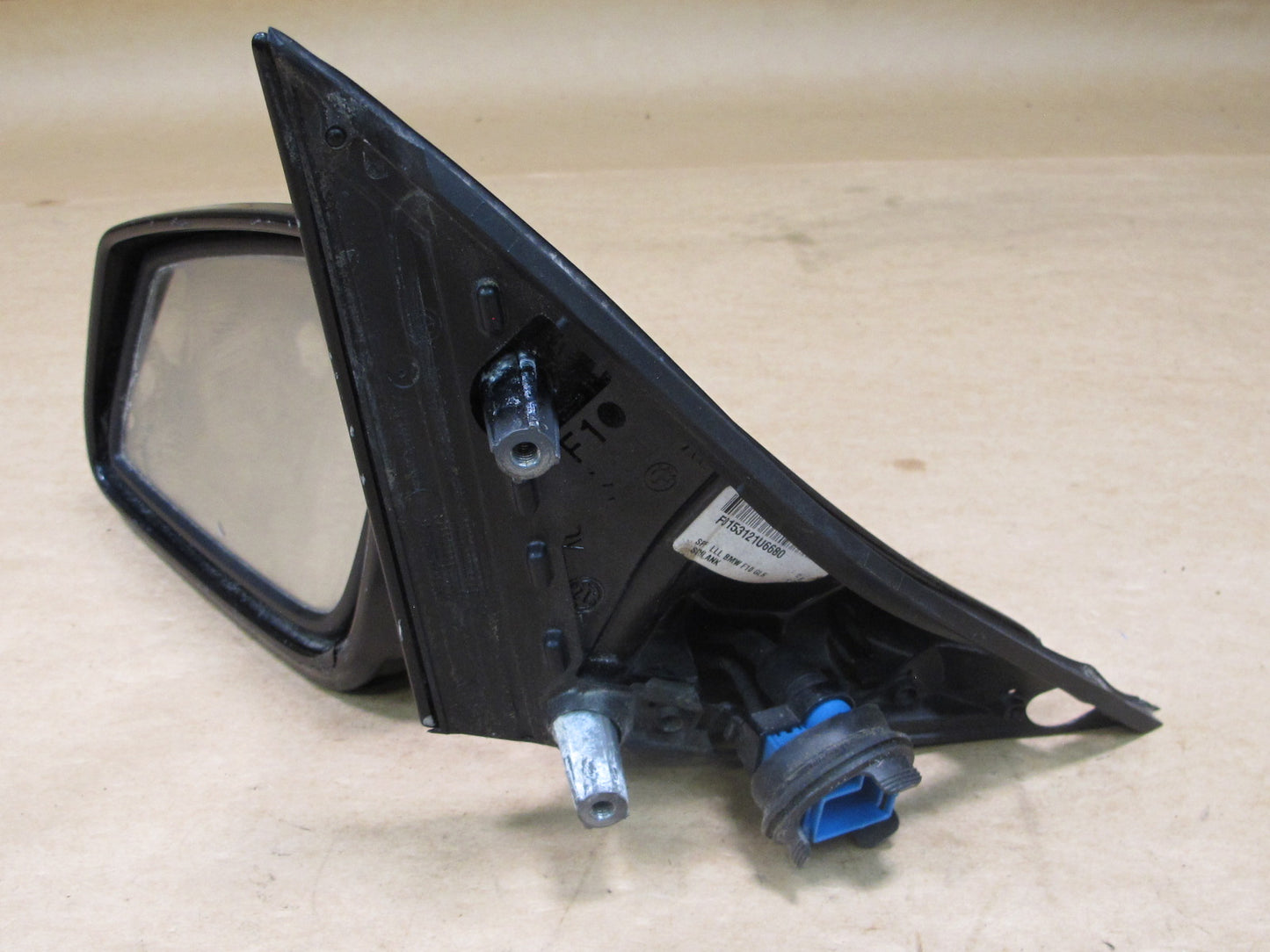 11-16 BMW F10 5-SERIES FRONT LEFT HEATED SIDE VIEW MIRROR W BLIND SPOT OEM