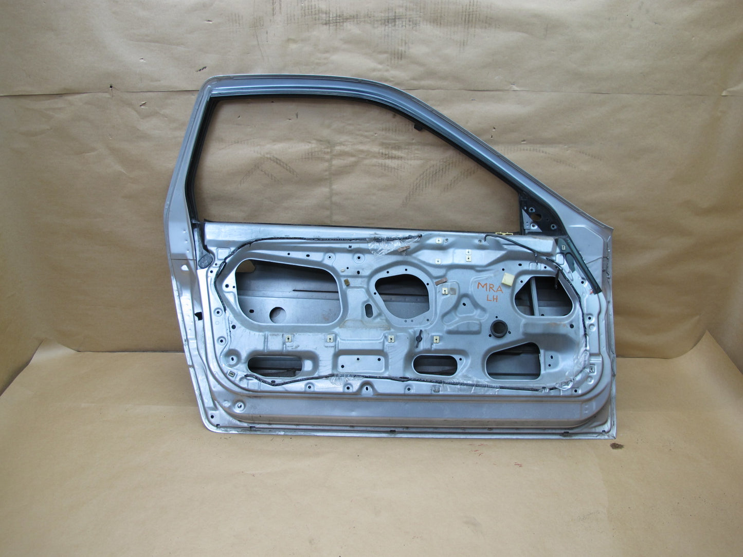 86-88 MAZDA RX7 COUPE LEFT DOOR SHELL PANEL SILVER OEM